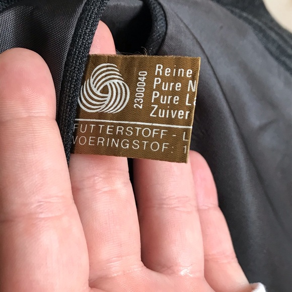 Hirmer munchen blue pinstripe wool two button men's sport coat - Picture 12 of 14